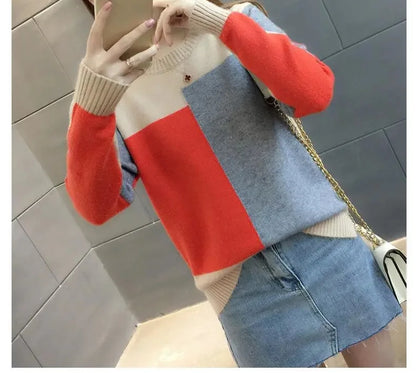 Patchwork Knitted Sweater