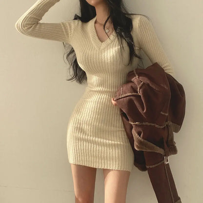 Knit Slim Sexy Bodycon Dress