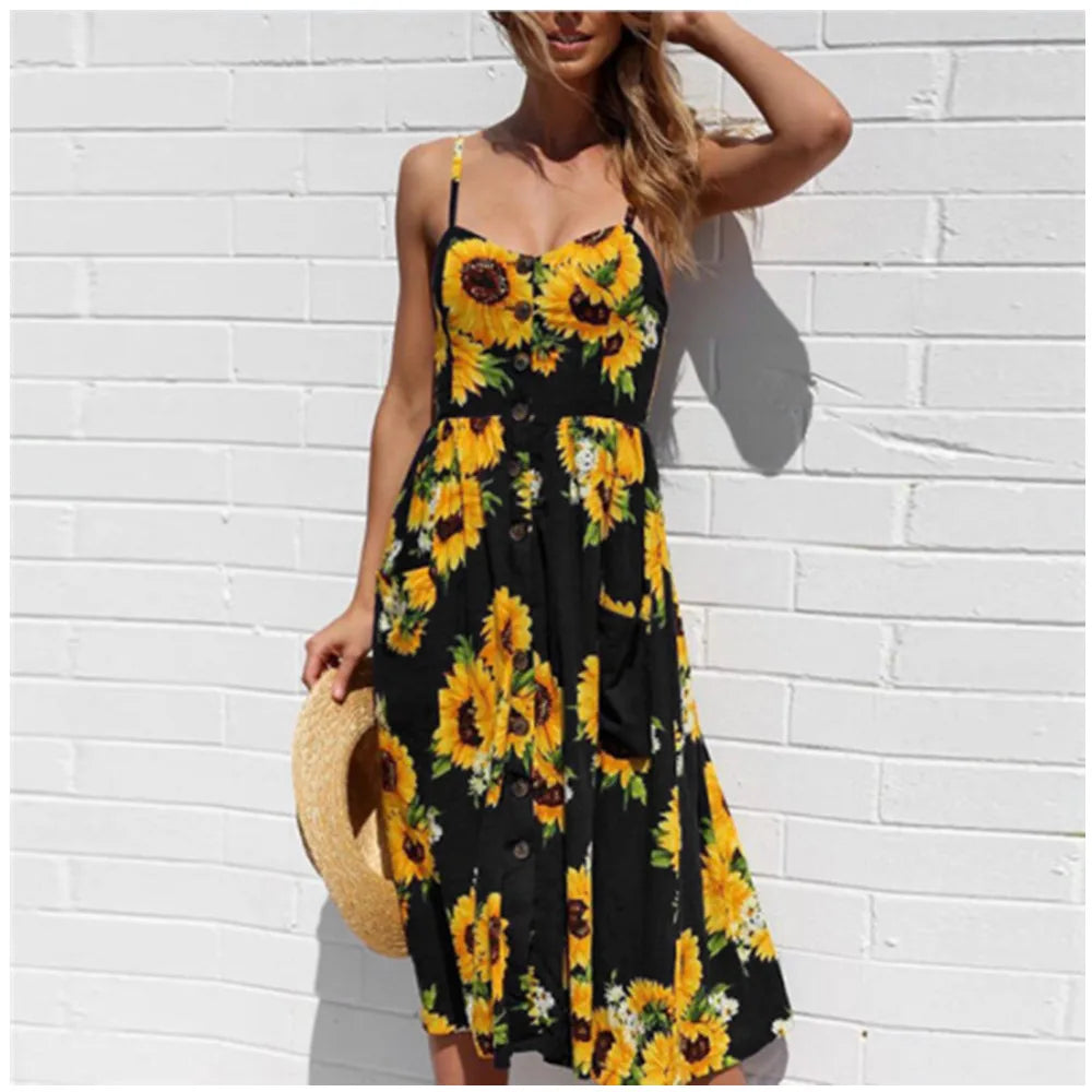 Boho Sexy Floral Dress