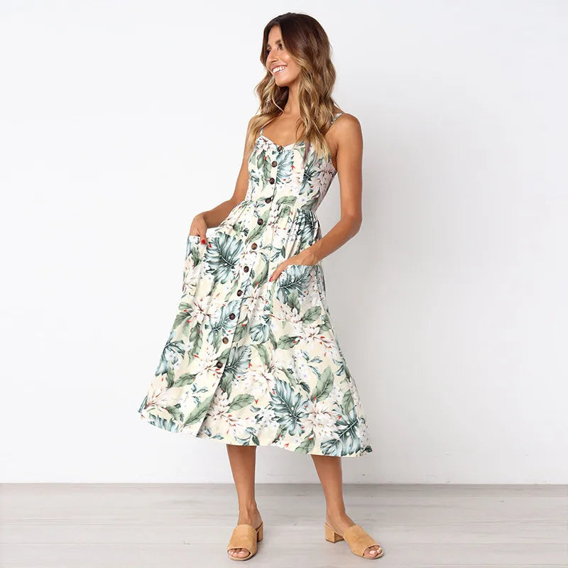 Boho Sexy Floral Dress