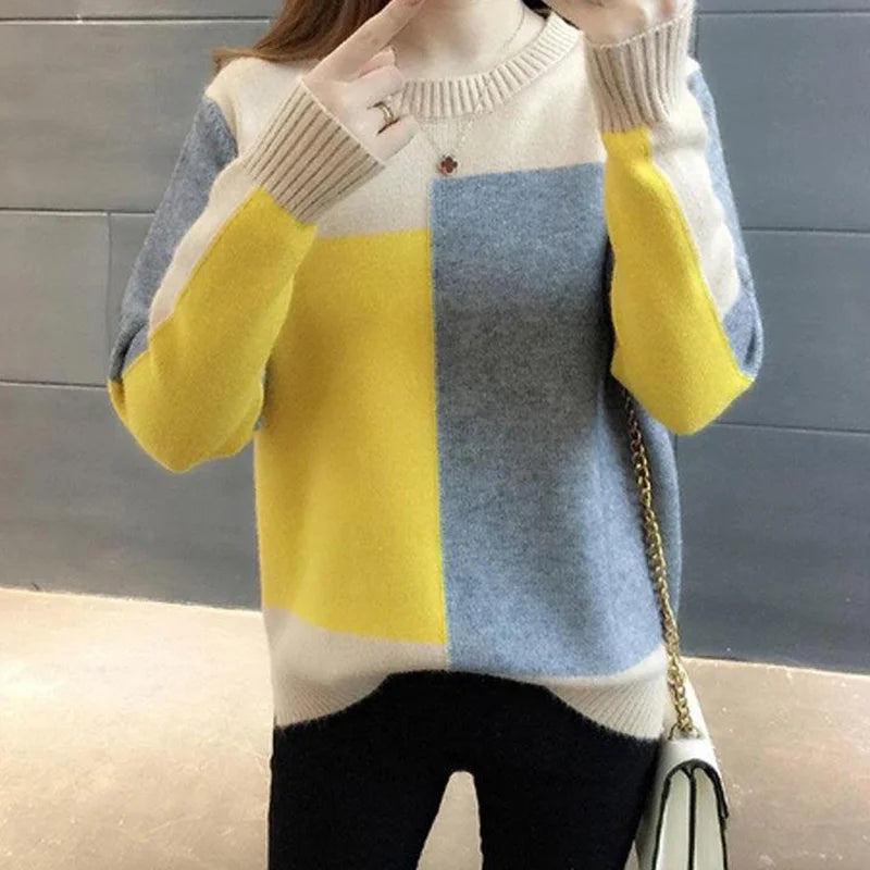 Patchwork Knitted Sweater