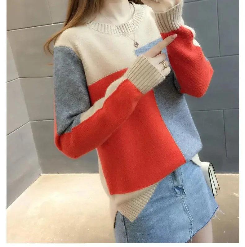 Patchwork Knitted Sweater