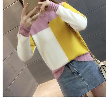 Patchwork Knitted Sweater