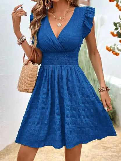 Elegant Floral Pleated Dress