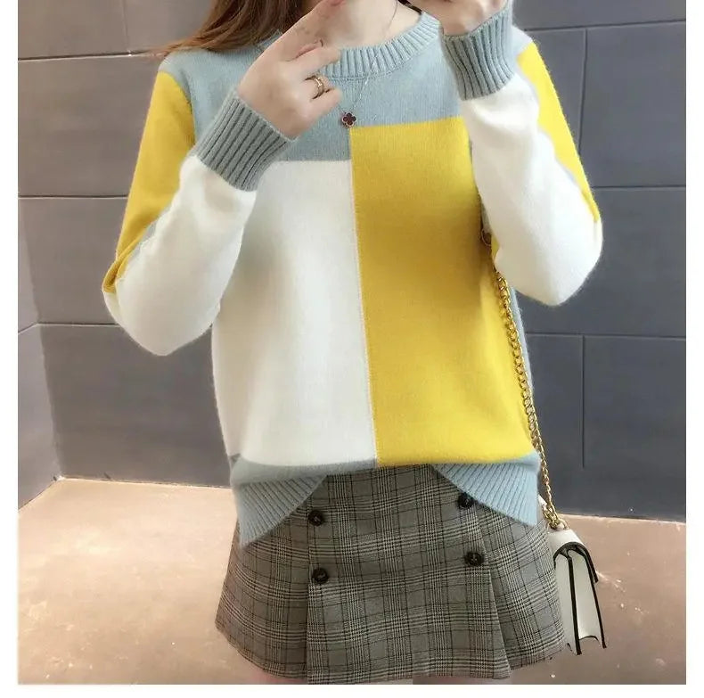 Patchwork Knitted Sweater