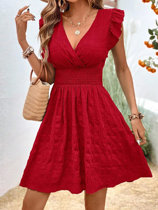 Elegant Floral Pleated Dress