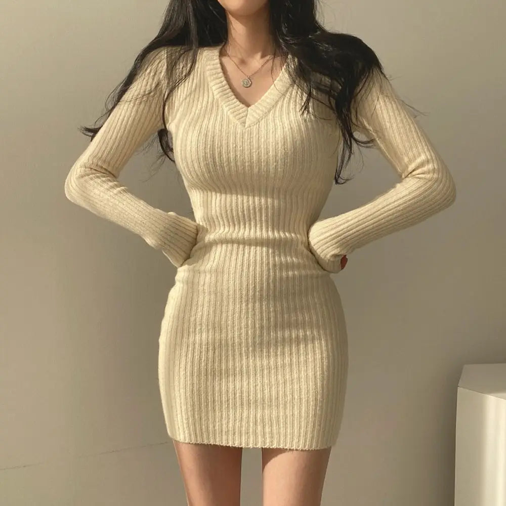 Knit Slim Sexy Bodycon Dress