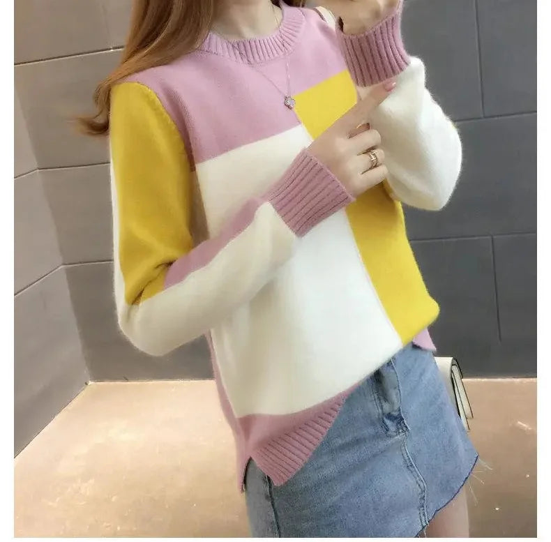 Patchwork Knitted Sweater