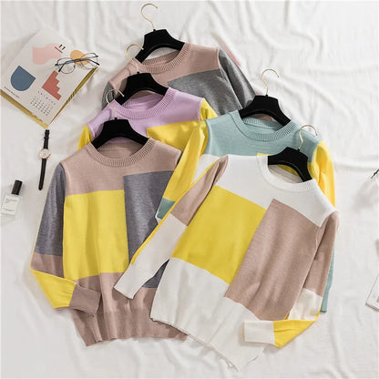 Patchwork Knitted Sweater