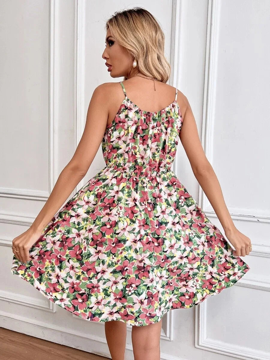 Floral Print Short Dress