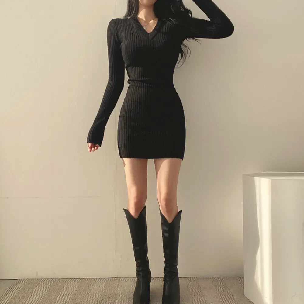 Knit Slim Sexy Bodycon Dress