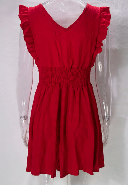 Elegant Floral Pleated Dress