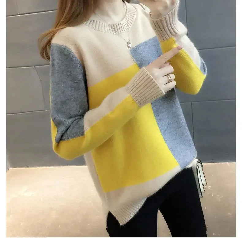 Patchwork Knitted Sweater