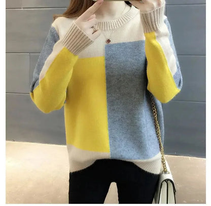 Patchwork Knitted Sweater