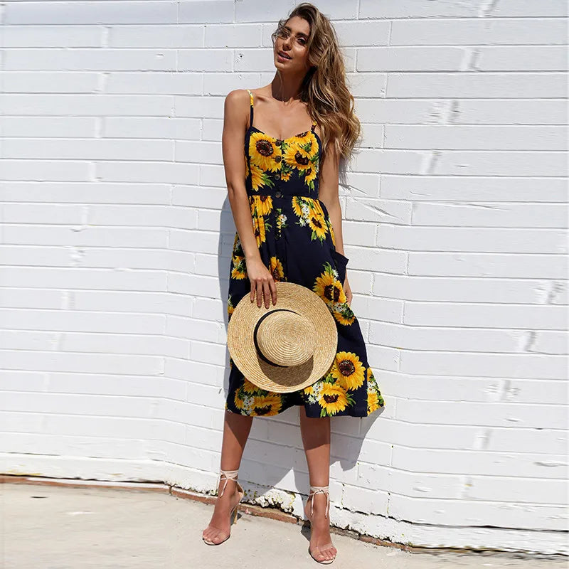 Boho Sexy Floral Dress