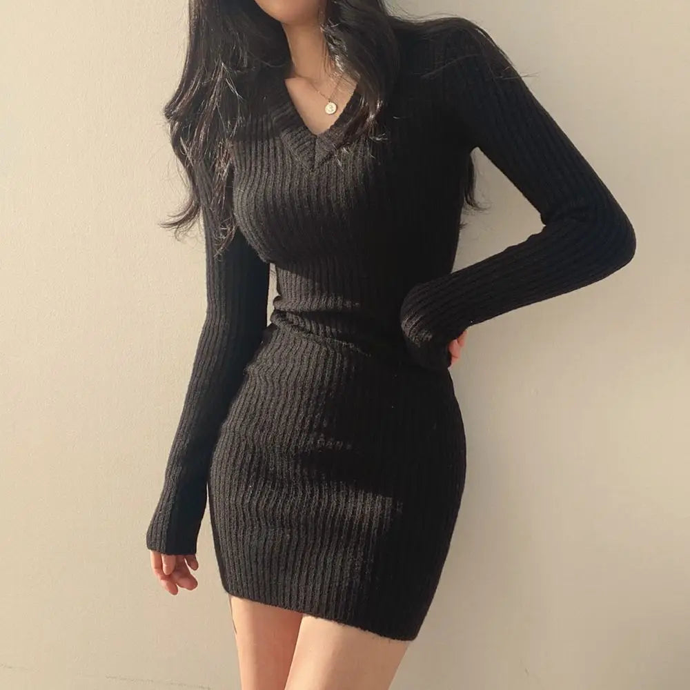 Knit Slim Sexy Bodycon Dress