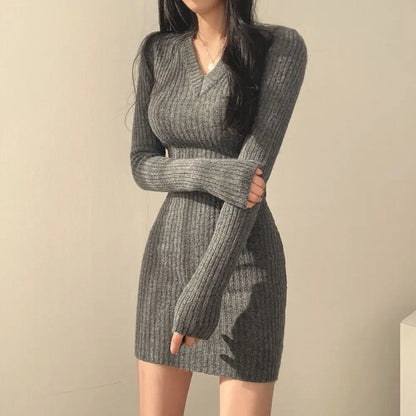 Knit Slim Sexy Bodycon Dress