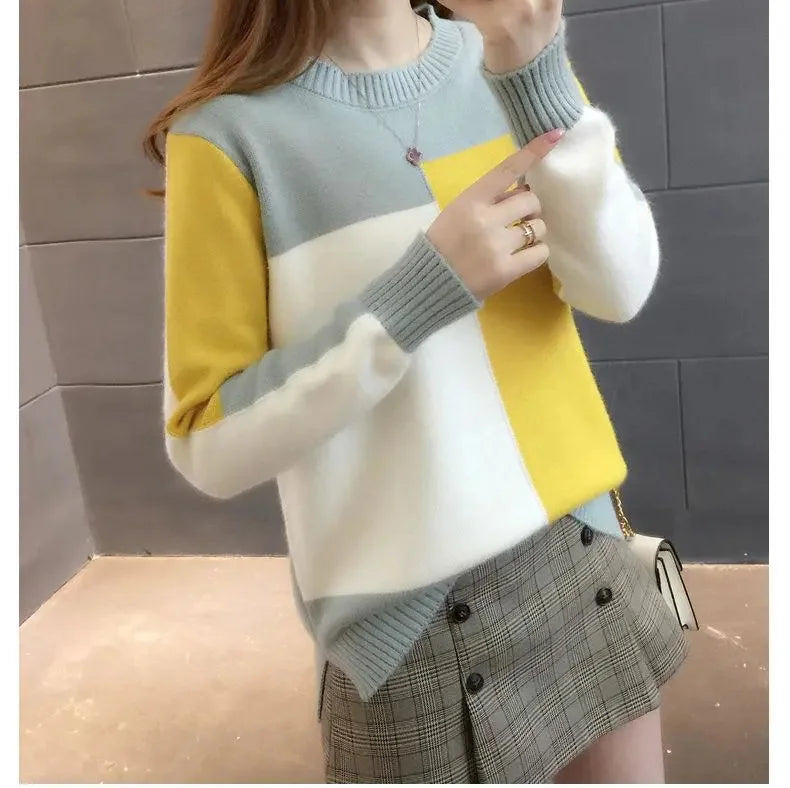 Patchwork Knitted Sweater