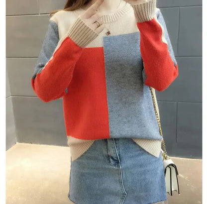 Patchwork Knitted Sweater