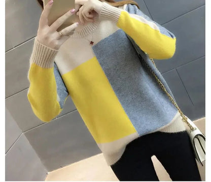 Patchwork Knitted Sweater